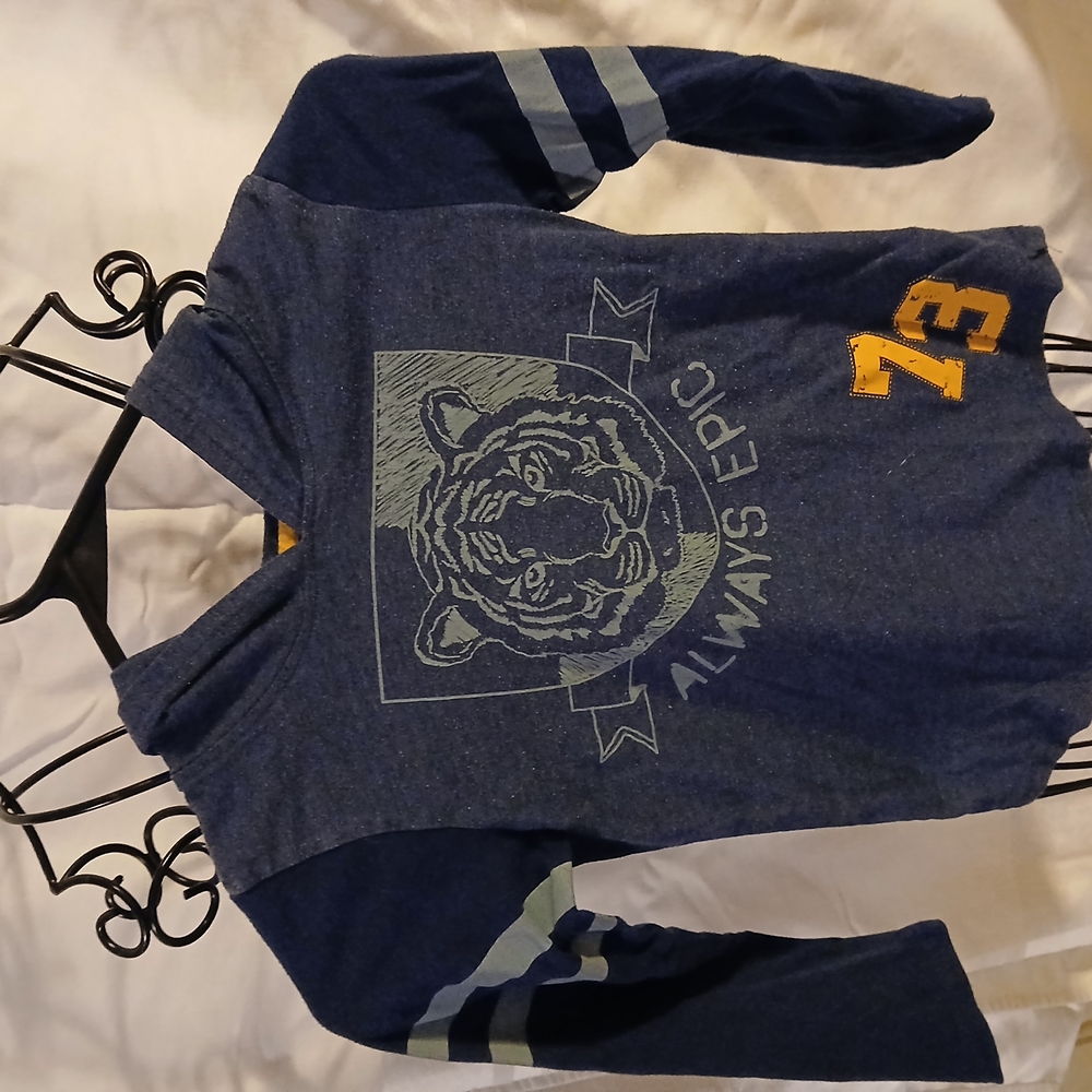Kids Blue Graphic Hoodie